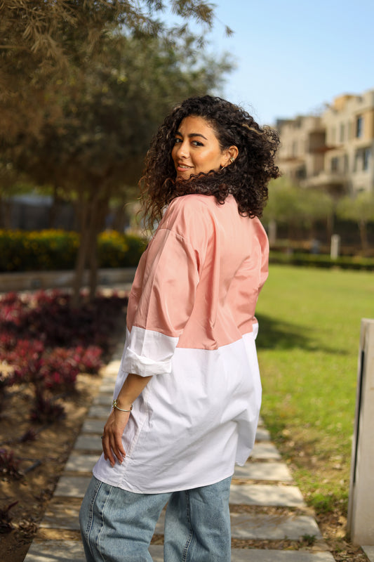 Rose Duo-Tone Statement Shirt