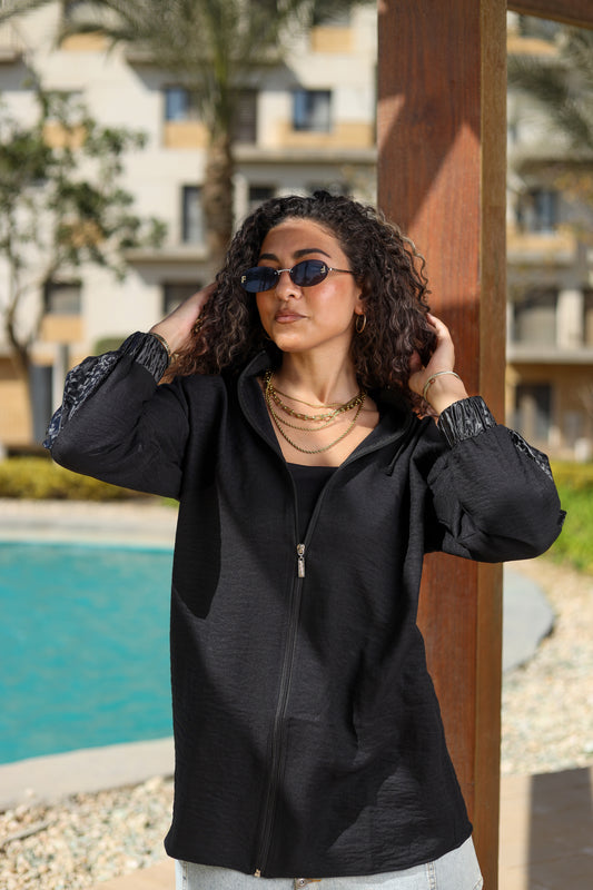 Black Urban Edge Hoodie