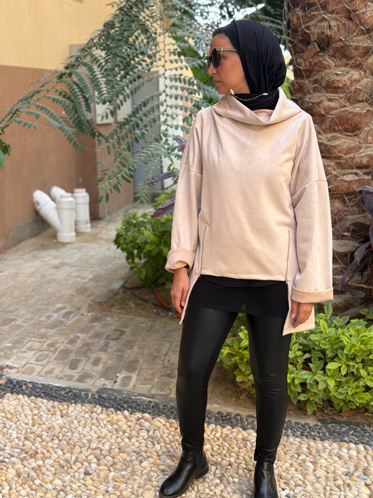 Drape Turtleneck Top