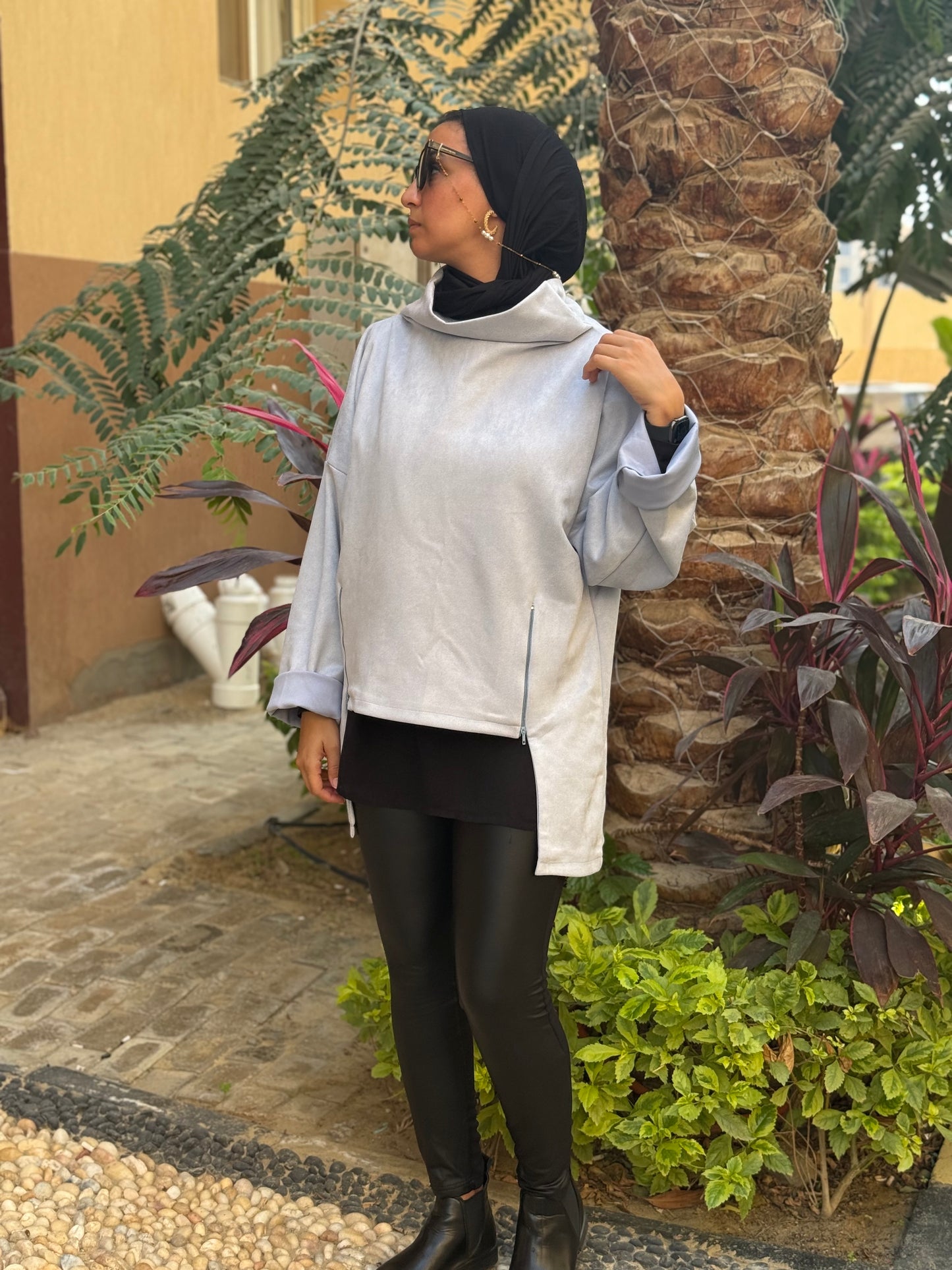 Drape Turtleneck Top