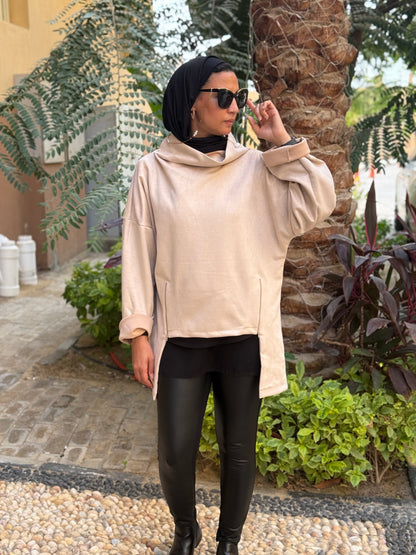 Drape Turtleneck Top
