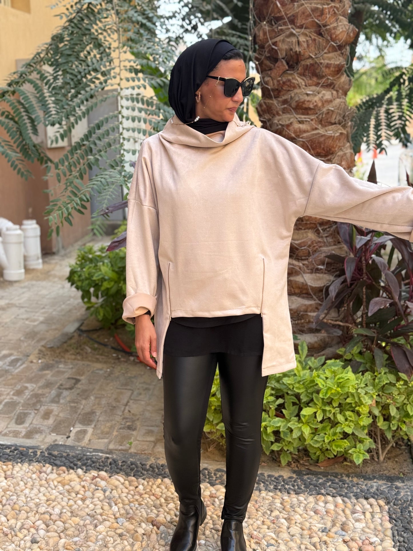 Drape Turtleneck Top