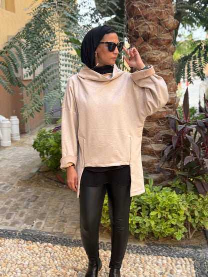 Drape Turtleneck Top