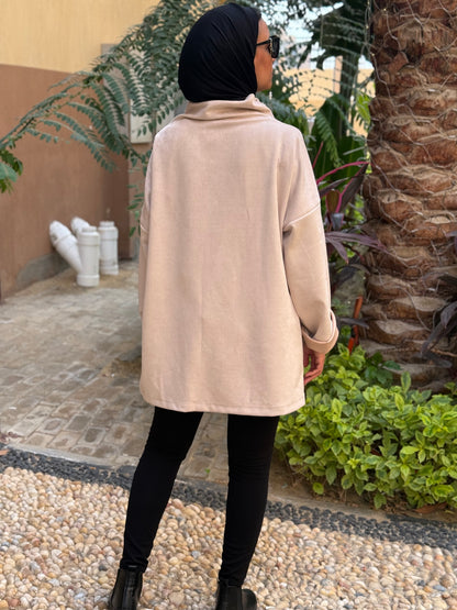 Drape Turtleneck Top