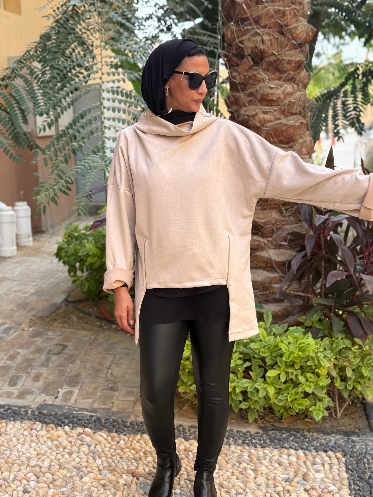 Drape Turtleneck Top