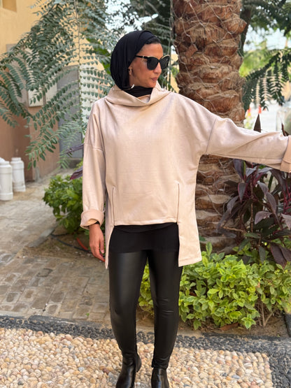 Drape Turtleneck Top