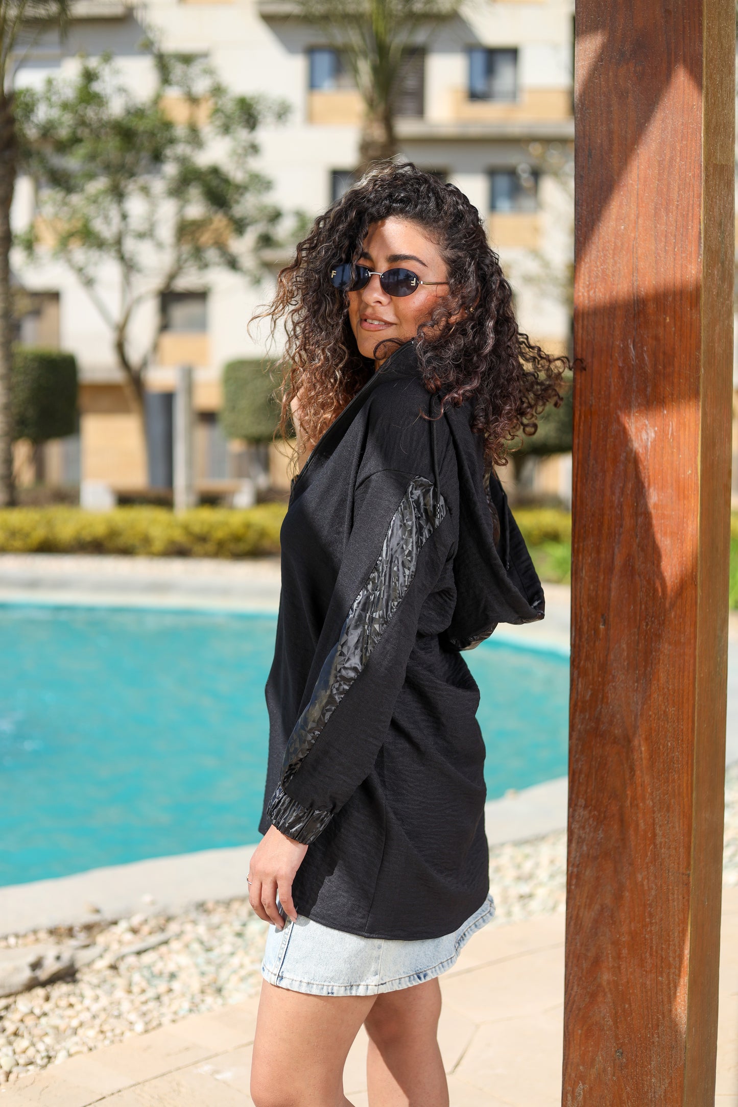 Black Urban Edge Hoodie