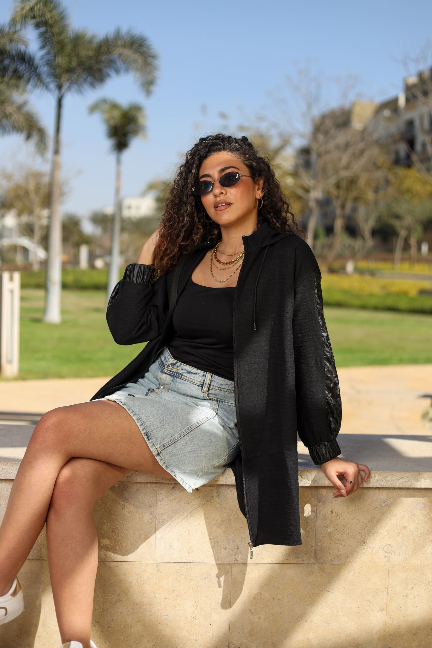 Black Urban Edge Hoodie