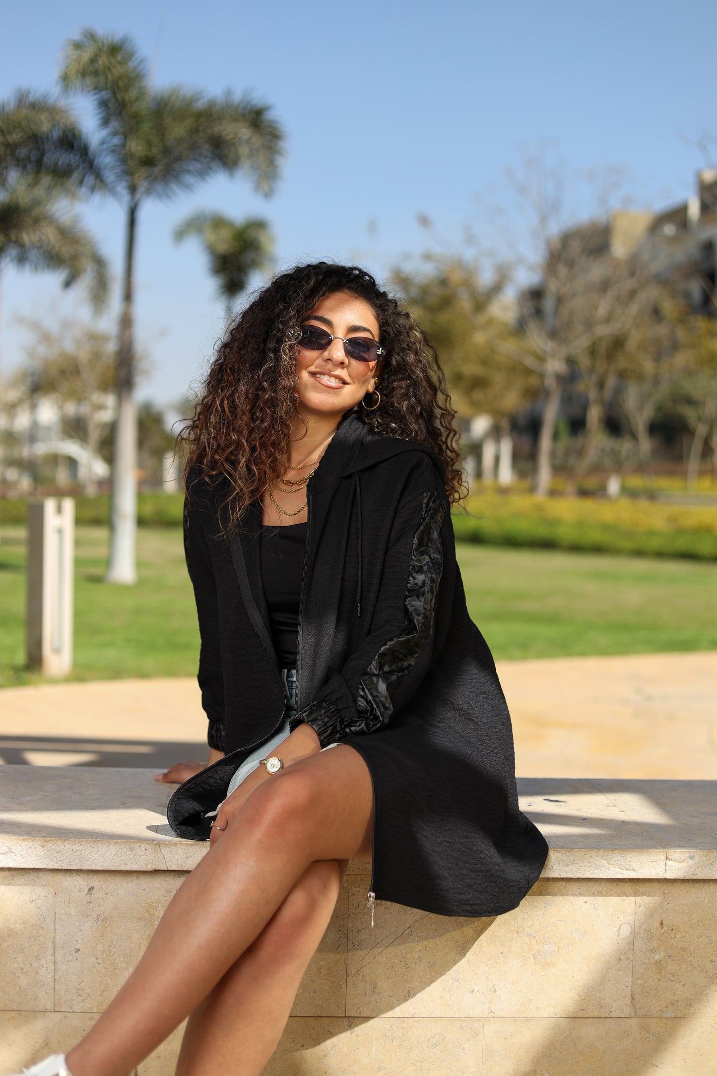 Black Urban Edge Hoodie