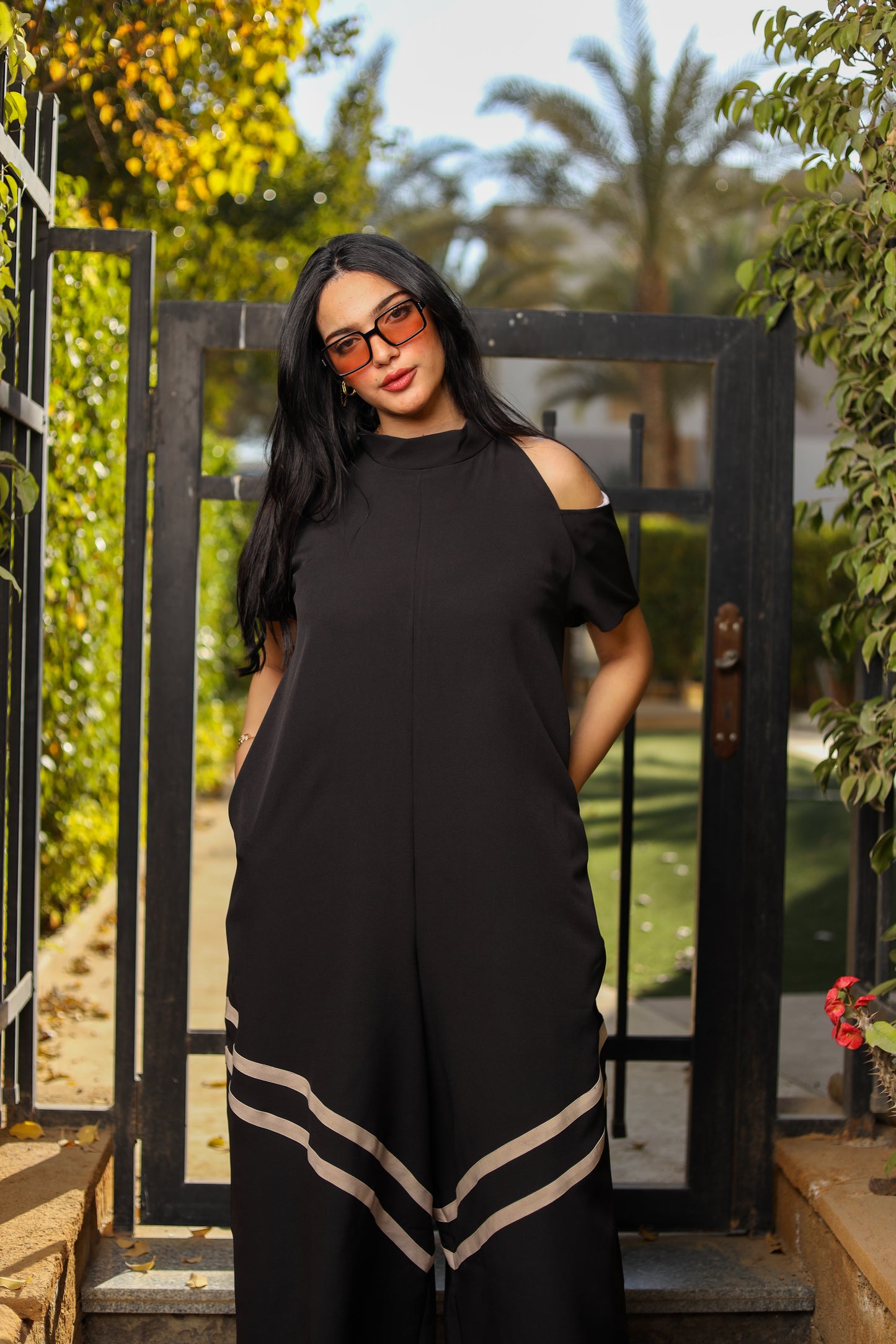 Black Flow Motion Jumpsuit