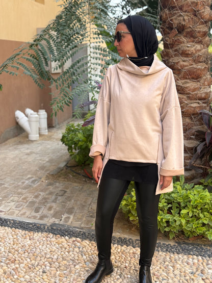 Drape Turtleneck Top