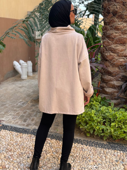 Drape Turtleneck Top