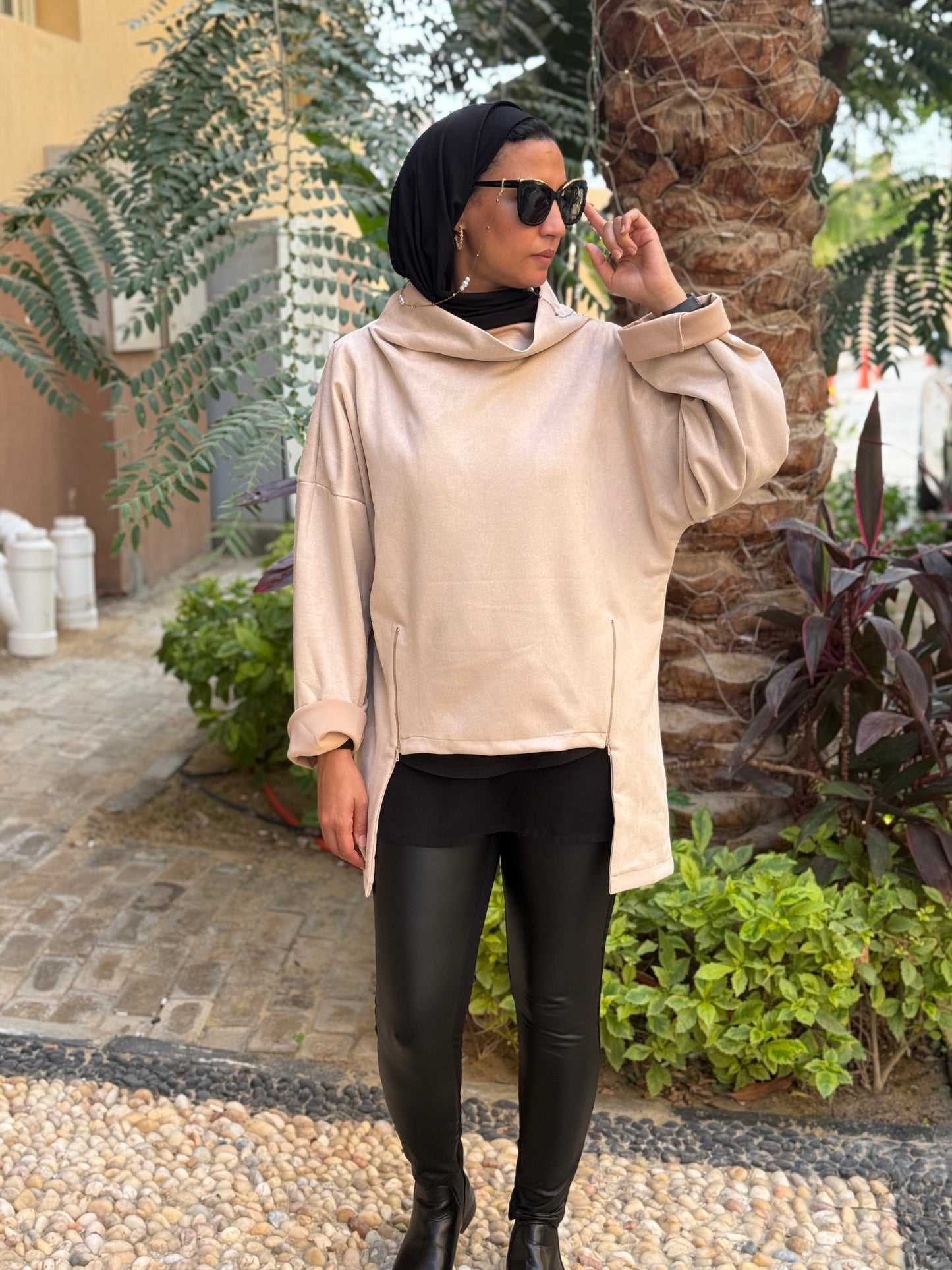 Drape Turtleneck Top