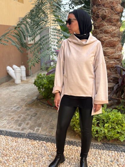 Drape Turtleneck Top