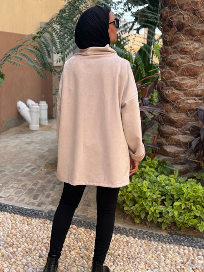 Drape Turtleneck Top
