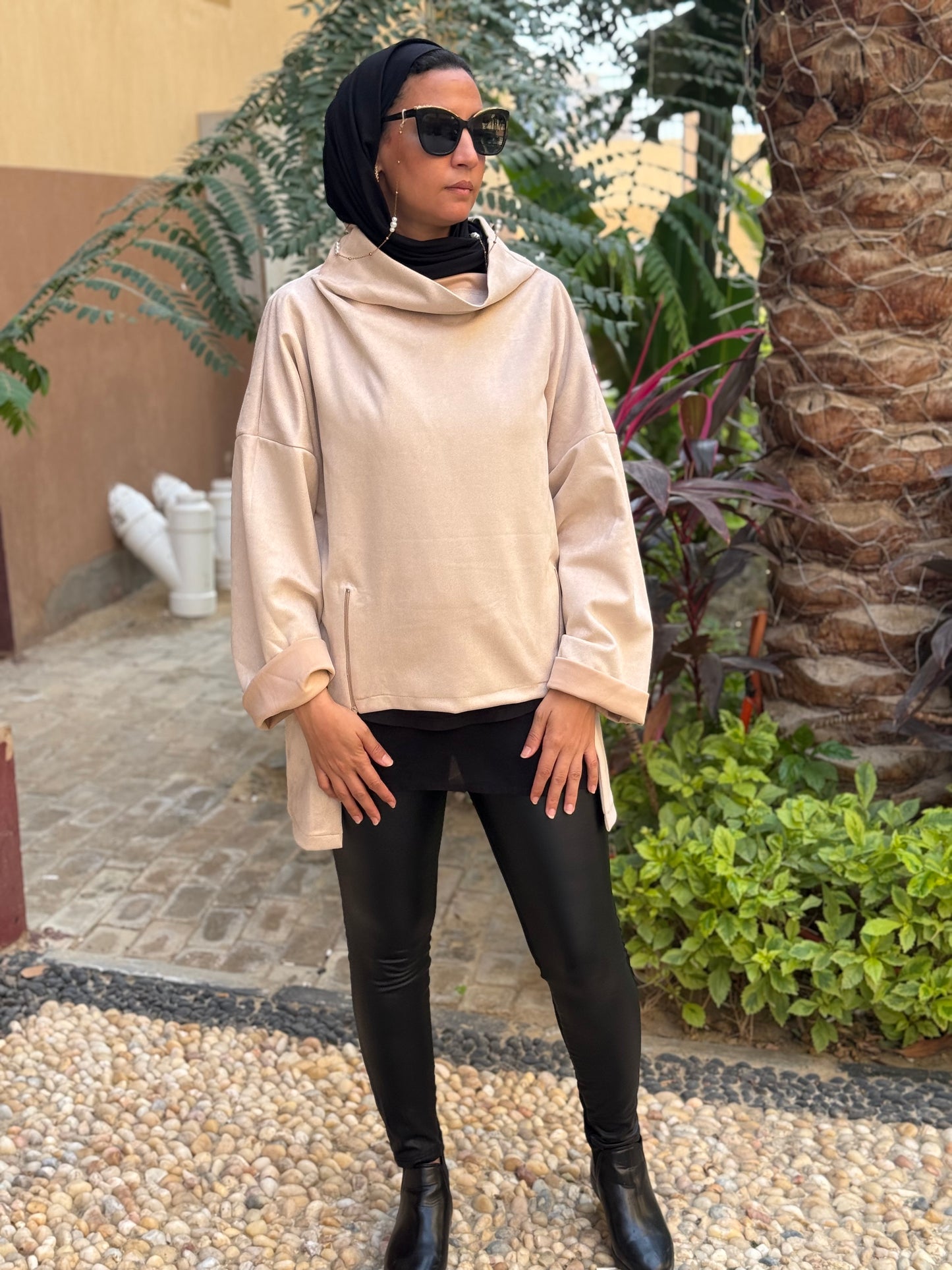 Drape Turtleneck Top