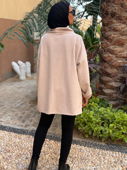 Drape Turtleneck Top